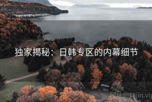独家揭秘：日韩专区的内幕细节