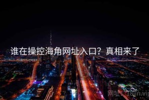 谁在操控海角网址入口？真相来了