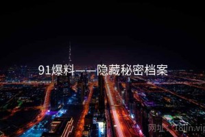91爆料——隐藏秘密档案